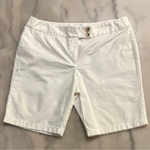 Ann Taylor Women's White Bermuda Shorts